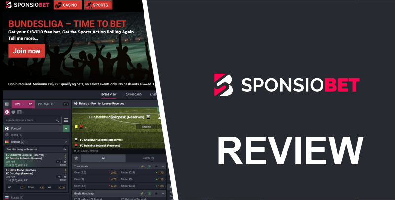 Sponsiobet Home Page review